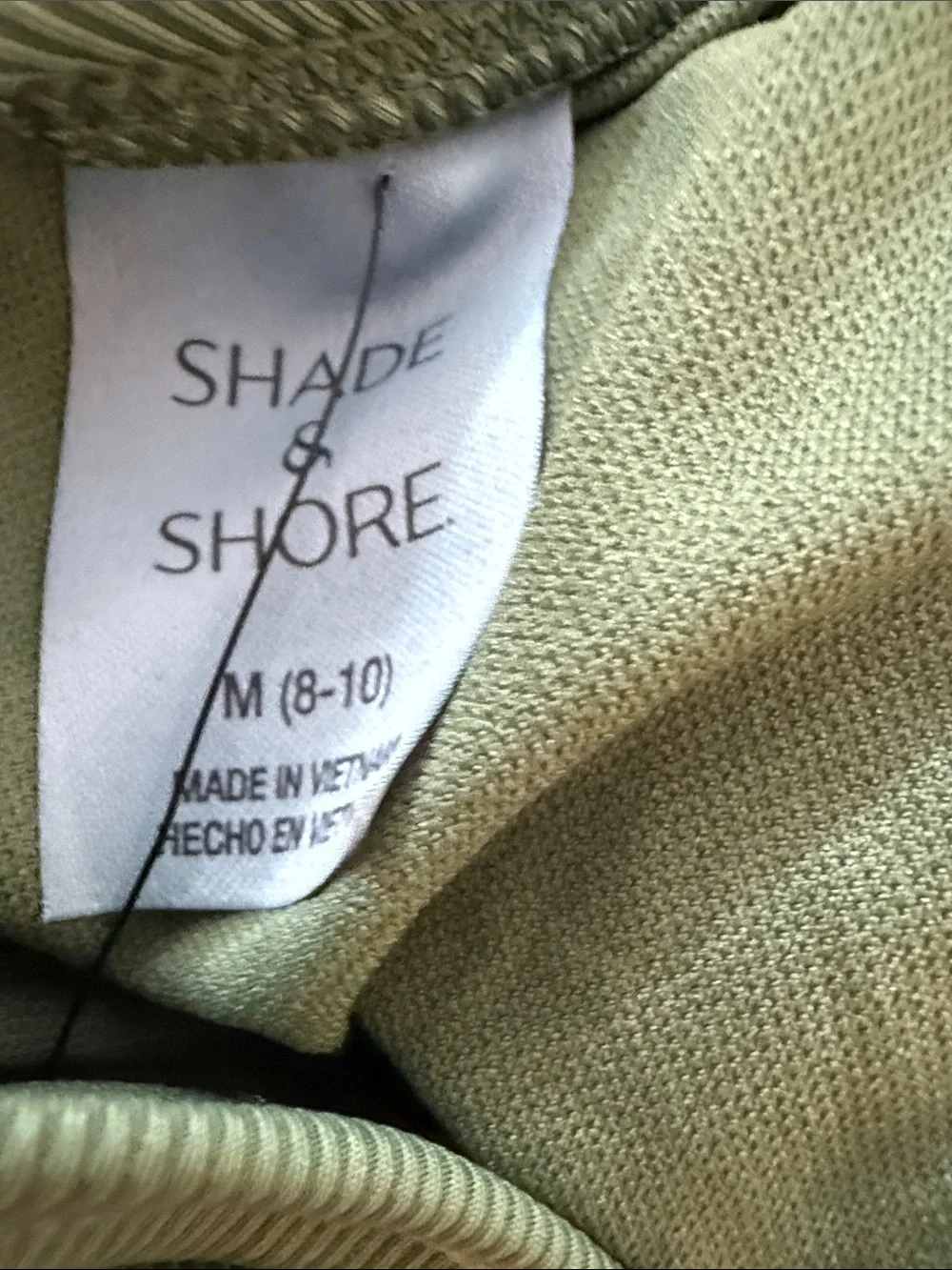 Olive Green Ribbed Bikini Top - Picture 4 of 7